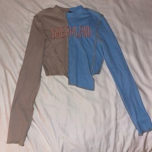 long sleeve crop top